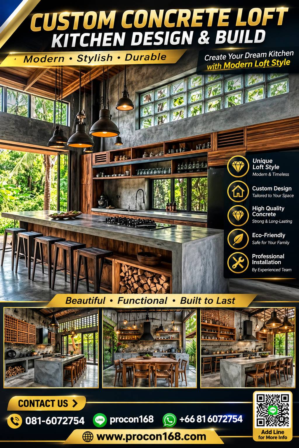 Services : Loft Kitchen Construction